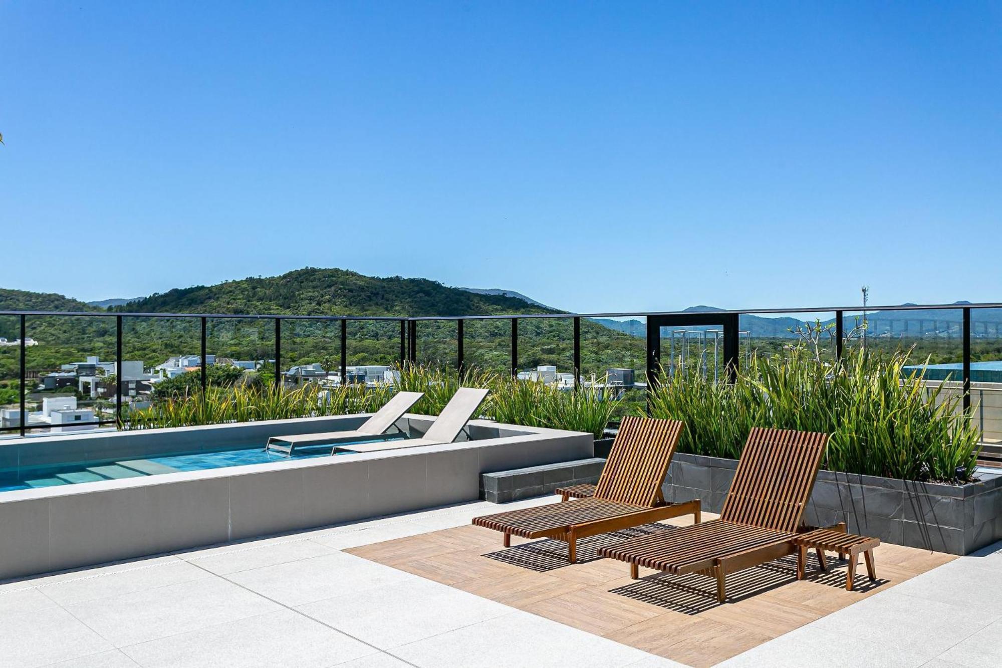 Wi-Fi 300Mb | Rooftop Com Piscina Em Jurere #Ja15 Florianópolis Eksteriør billede